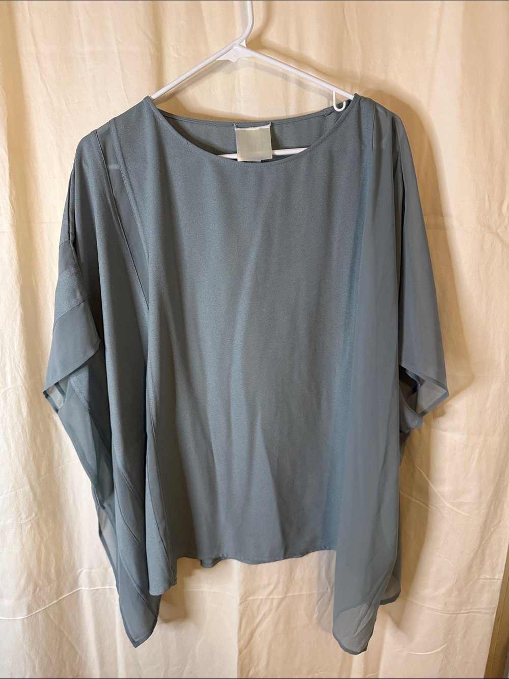 Light Blue Women's Chiffon Tunic Top
